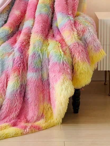 1pc Tie Dye Fuzzy Blanket