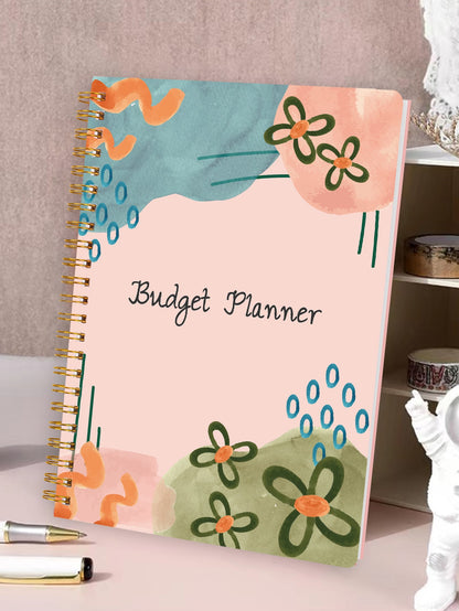 1pc Spiral Budget Planner - Expense Tracker Notebook with Monthly Finance Organizer,Undated Finance Planner/Account Book, Manage Your Money Effectively