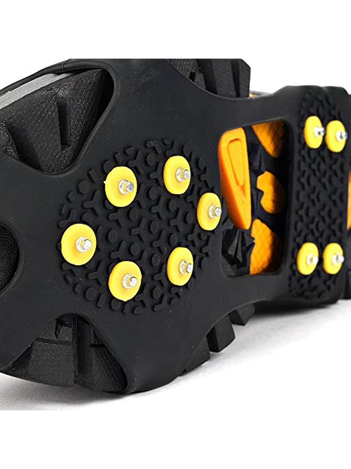 1pair Ice Cleats, Outdoor Traction Cleats, Zinc Alloy 10 Teeth Anti-slip for Boots Shoes for Hiking Climbing