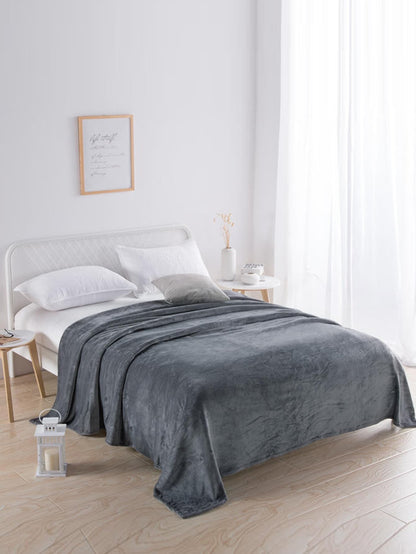 1pc Plain Fuzzy Blanket