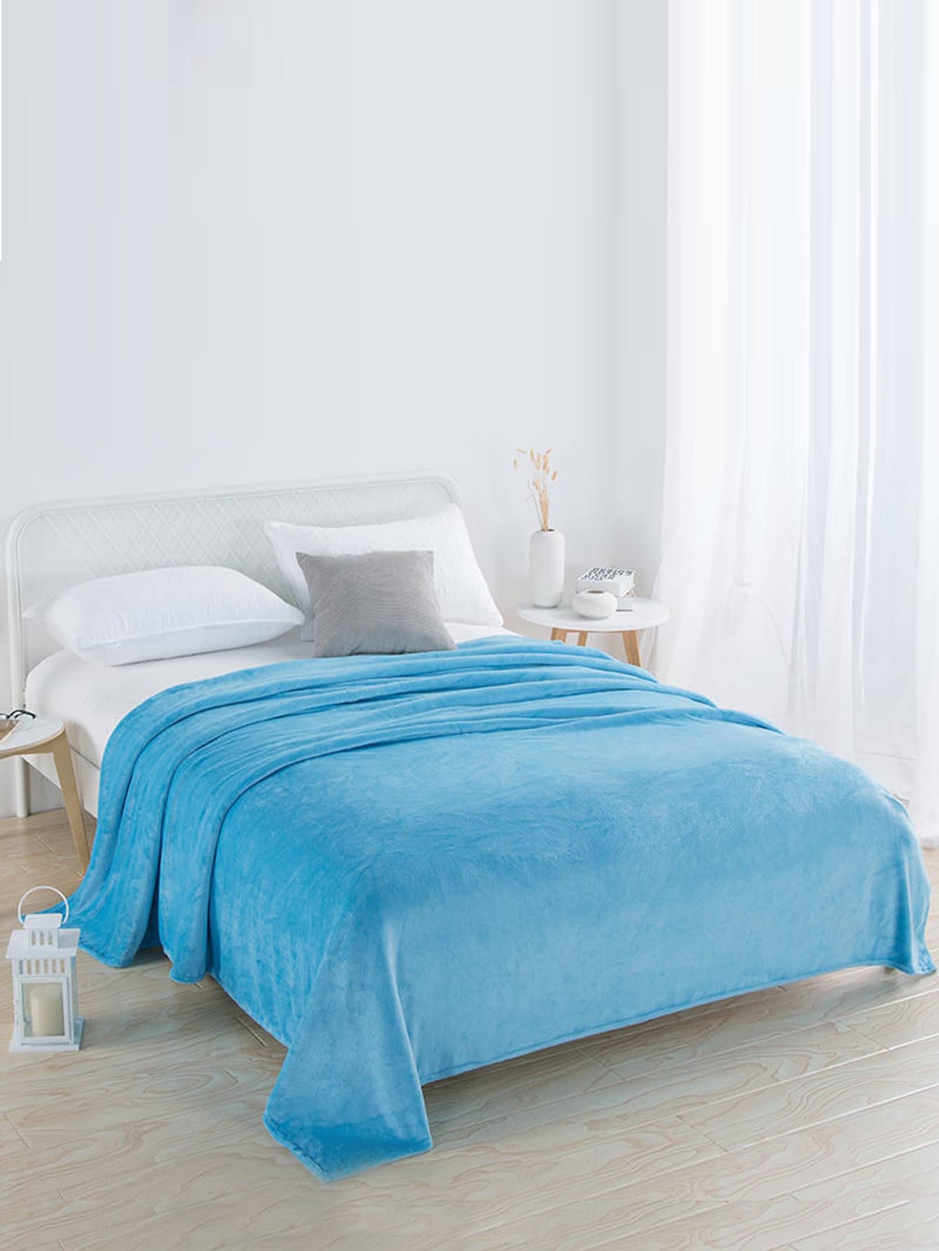 1pc Plain Fuzzy Blanket