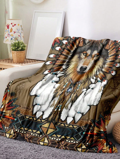 1pc Flower Slogan Printed Flannel Blanket, To My Mother Blanket, Soft Cozy Throw Blanket