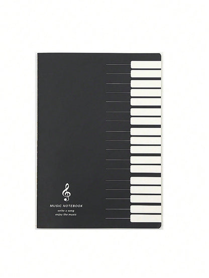 1pc 16k Music Exercise Book With Staves, Notebook And Memo Pad