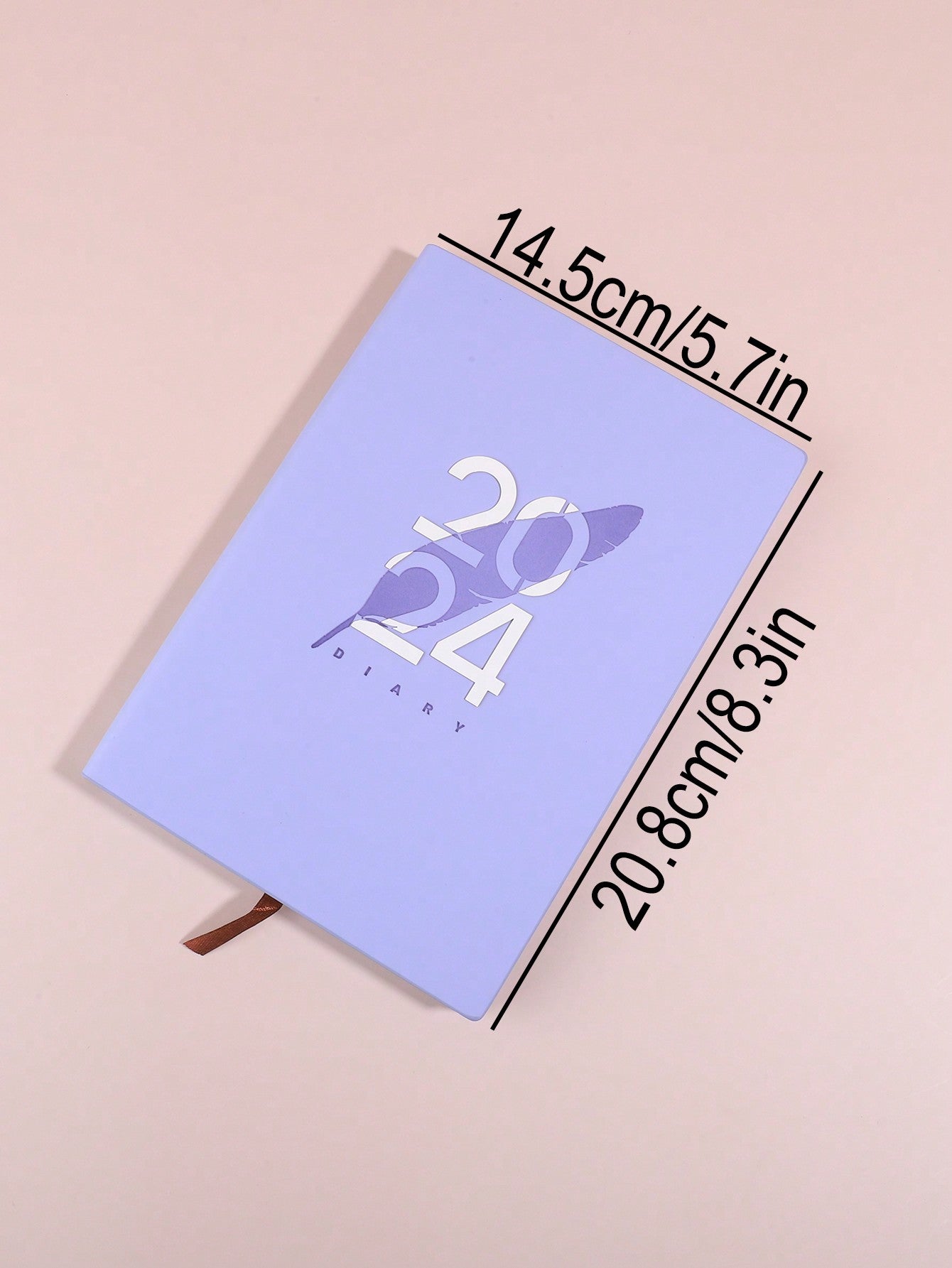 1pc Purple 2024 Time Management Writable Planner Notebook With 150 Sheets