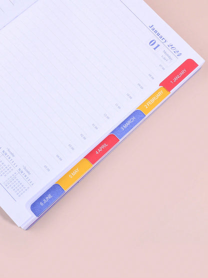 1pc Purple 2024 Time Management Writable Planner Notebook With 150 Sheets