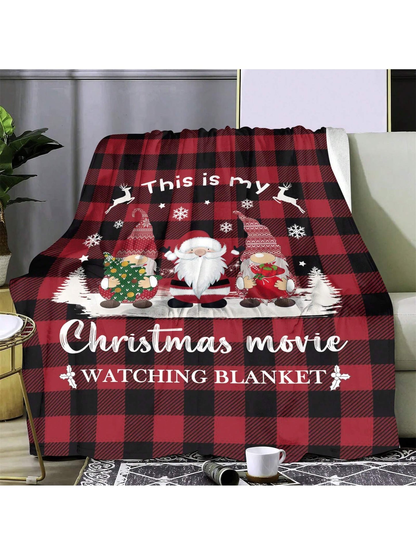 F3394 Santa Claus Pattern Christmas Blanket