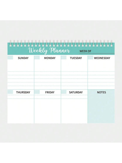 52 sheets Weekly Planning Notepad Wide To Do Planner Notepad with Notes Daily Schedules For Goals Tasks Ldeas Notes To Do Lists PVC Hardcover Office Planning 25.5*19.2cm (10.04*7.56 inch)