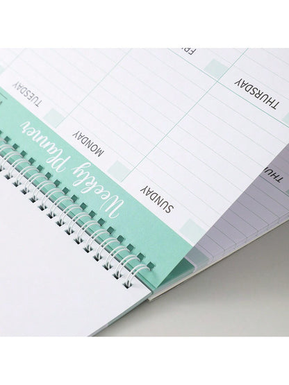 52 sheets Weekly Planning Notepad Wide To Do Planner Notepad with Notes Daily Schedules For Goals Tasks Ldeas Notes To Do Lists PVC Hardcover Office Planning 25.5*19.2cm (10.04*7.56 inch)