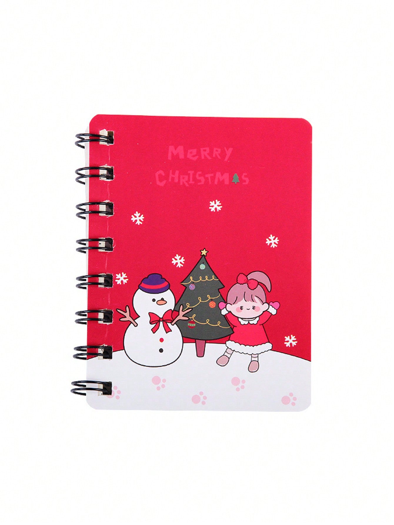 1pc Random Christmas Pattern Spiral Notebook Stationery Memo Pad