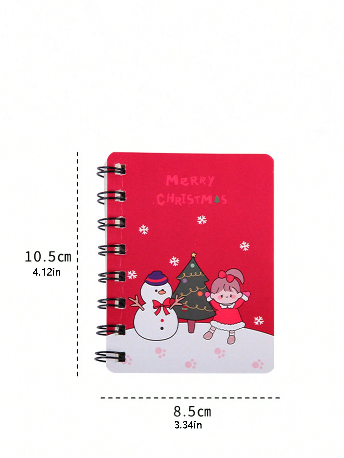 1pc Random Christmas Pattern Spiral Notebook Stationery Memo Pad