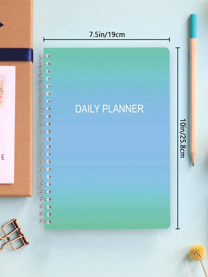 Daily Planner Undated Hourly Schedule Notebook with To-Do List, Spiral Appointment Book Organizer Agenda for Office, Home, Students to Boost Productivity