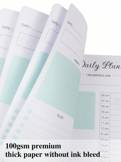 Daily Planner Undated Hourly Schedule Notebook with To-Do List, Spiral Appointment Book Organizer Agenda for Office, Home, Students to Boost Productivity