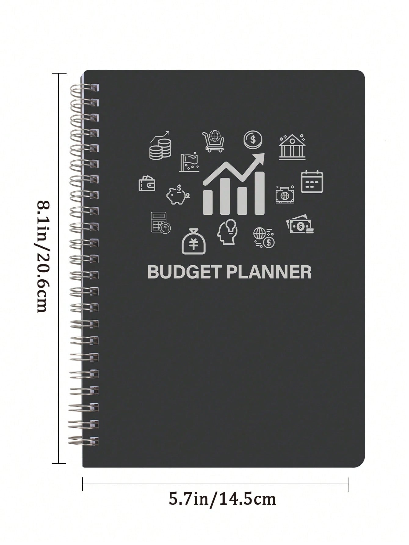 1pc Spiral Budget Planner - Expense Tracker Notebook with Monthly Finance Organizer,Undated Finance Planner/Account Book, Manage Your Money Effectively