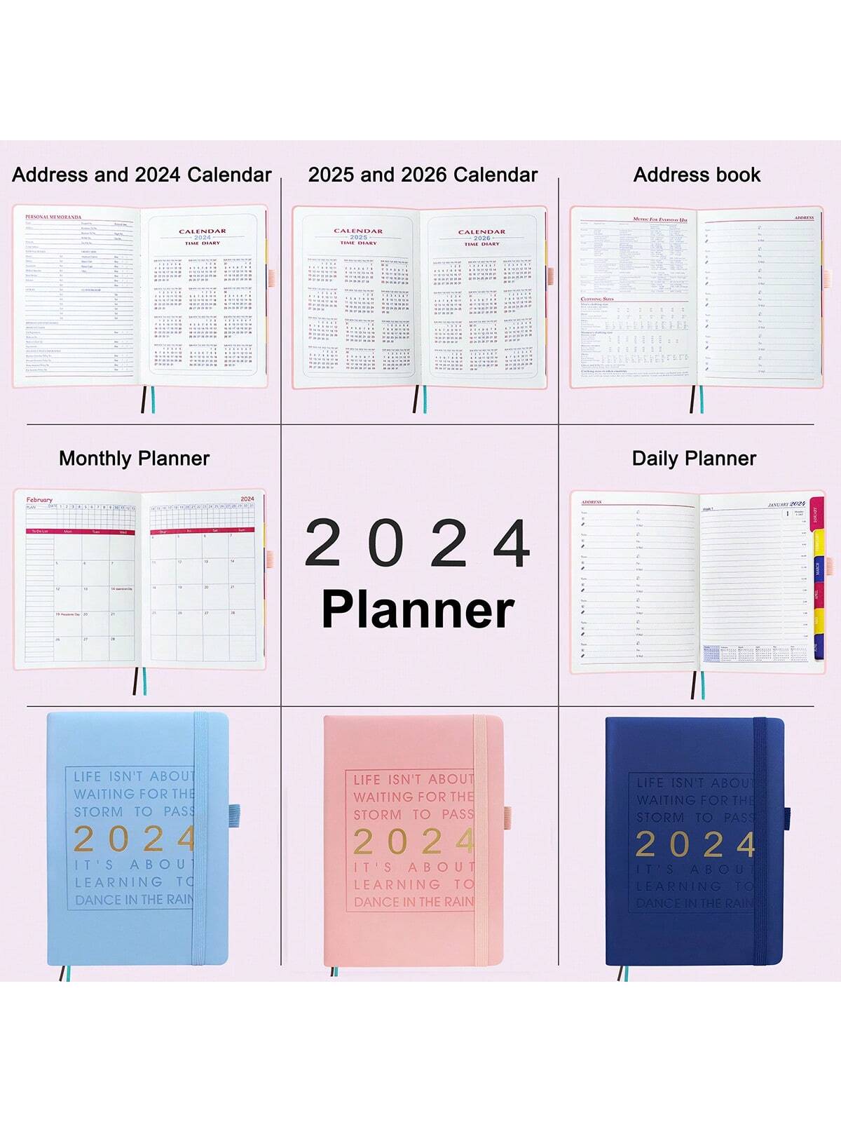 1pc 2024 Spanish Inner Page Weekly Plan And Monthly Plan A5 Planner