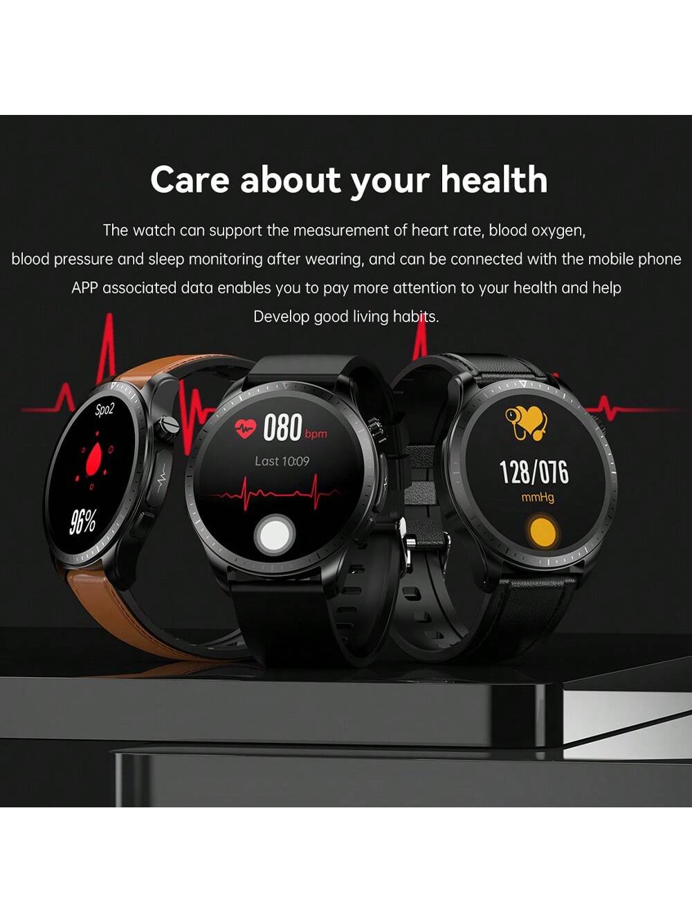 Smartwatch, 1.39-inch 360*360 Hd Touch Screen Smartwatch With Chest Strap For Real-time Ecg Analysis