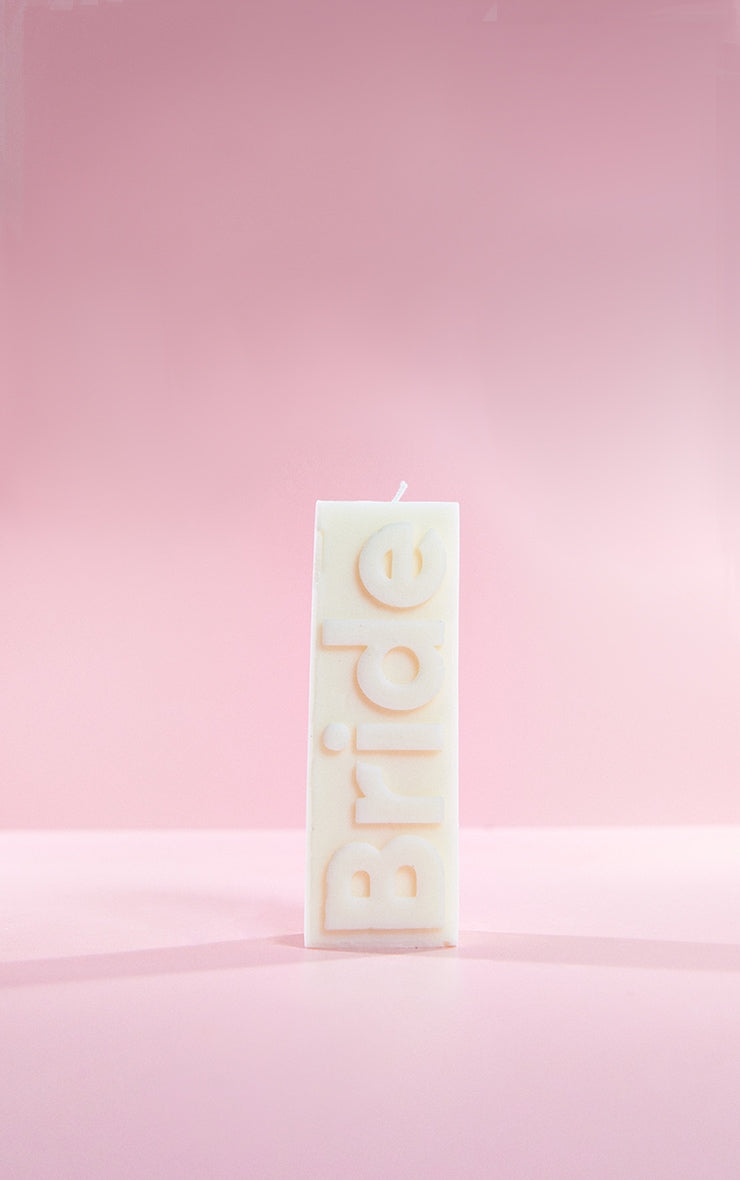 Hen & Wedding Bride White Candle