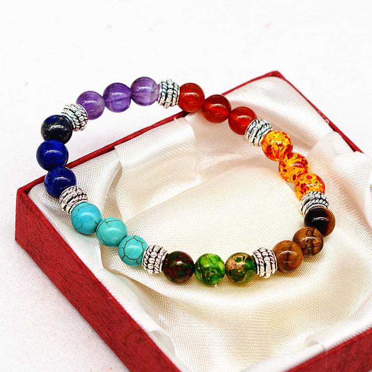 Richten Sie sich auf das 7-Chakra-Heilkristall-Armband aus