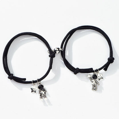 2Pcs/set Couple Bracelet Magnetic Attraction Charm Bracelet