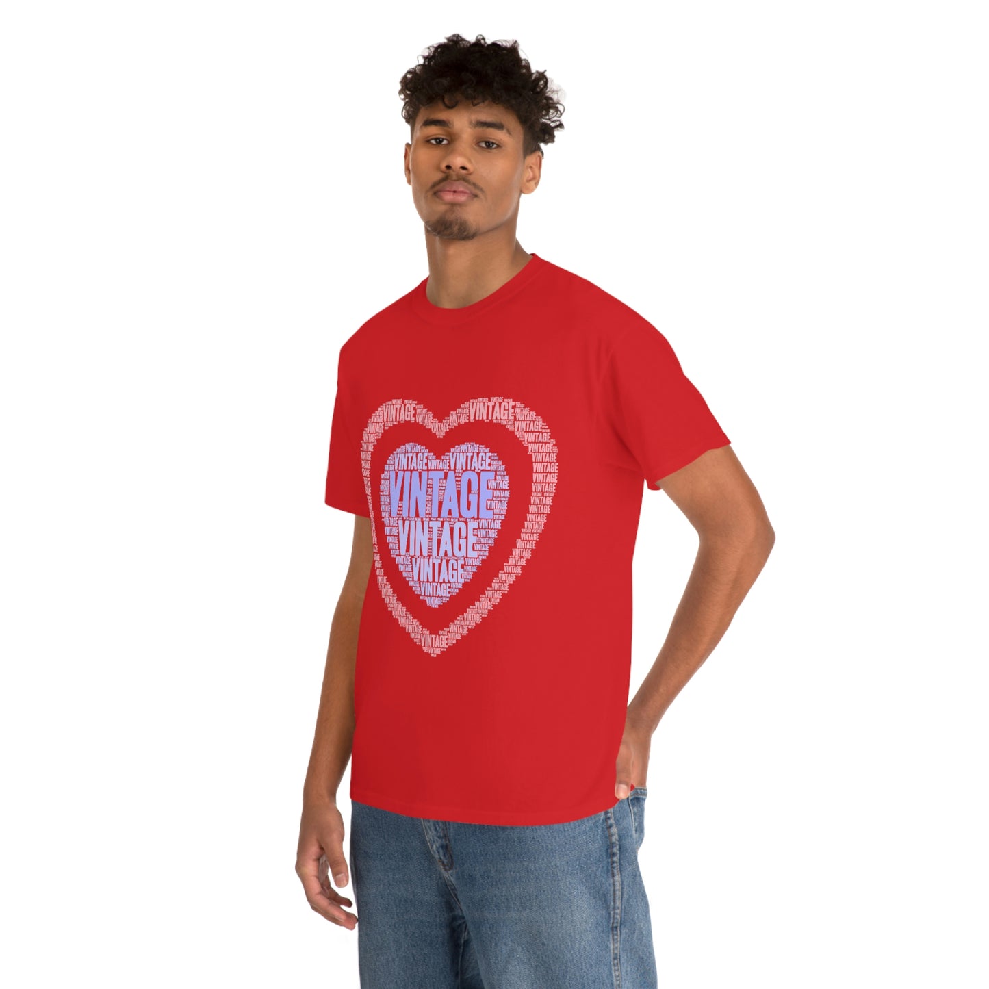 Vintage Heart -Unisex Heavy Cotton Tee