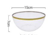 Luxury Rainbow Salad Glass Bowl