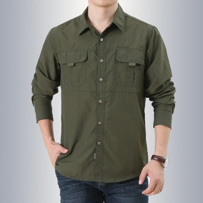 Men's Summer Shirt -  Black, Grey, Green, Khaki