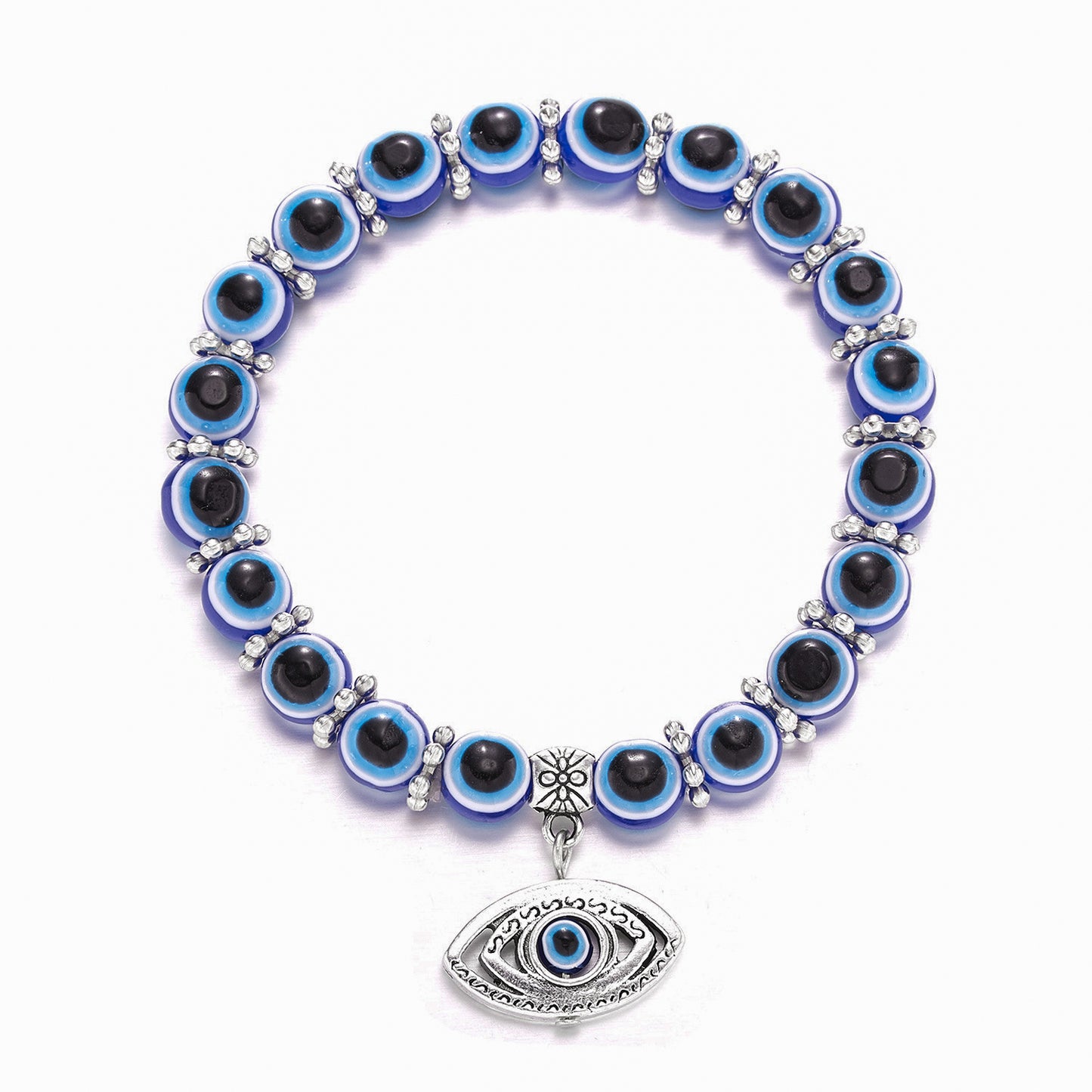 Evil Eye Bead Bangle Bracelet