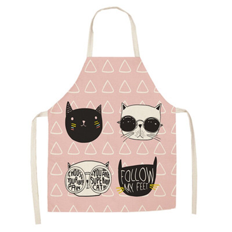 Cute Cat Print Cooking Kitchen Apron