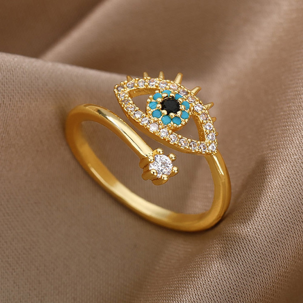 Türkische blaue Evil Eye Ringe