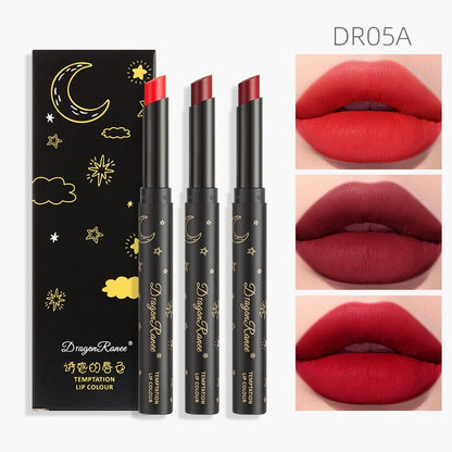 3pcs Velvet Matte Waterproof Lipsticks Set Long Lasting