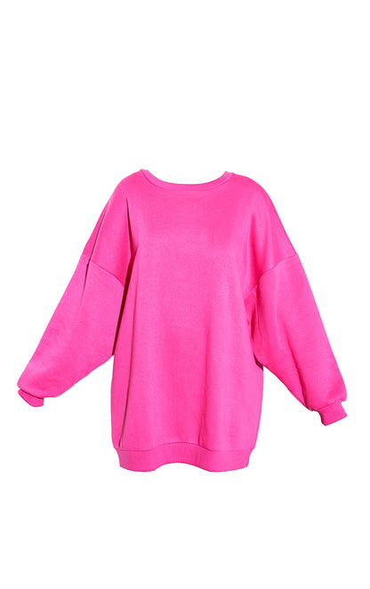 RENEW Pink Oversized Fit Sweat Jumper Dress