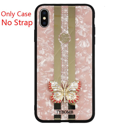 ONEPLANT Luxury Creative Mirror Fashion 3D Inlaid butterfly Phone Case