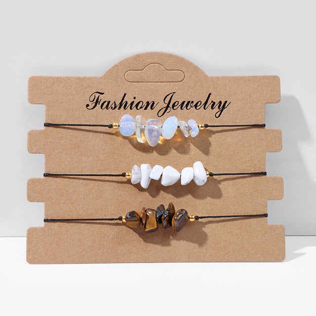 Natural Stone Bracelet set of 3