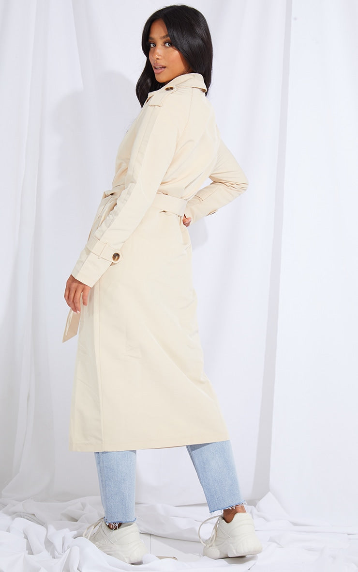 Petite Blue Oversized Trench Coat