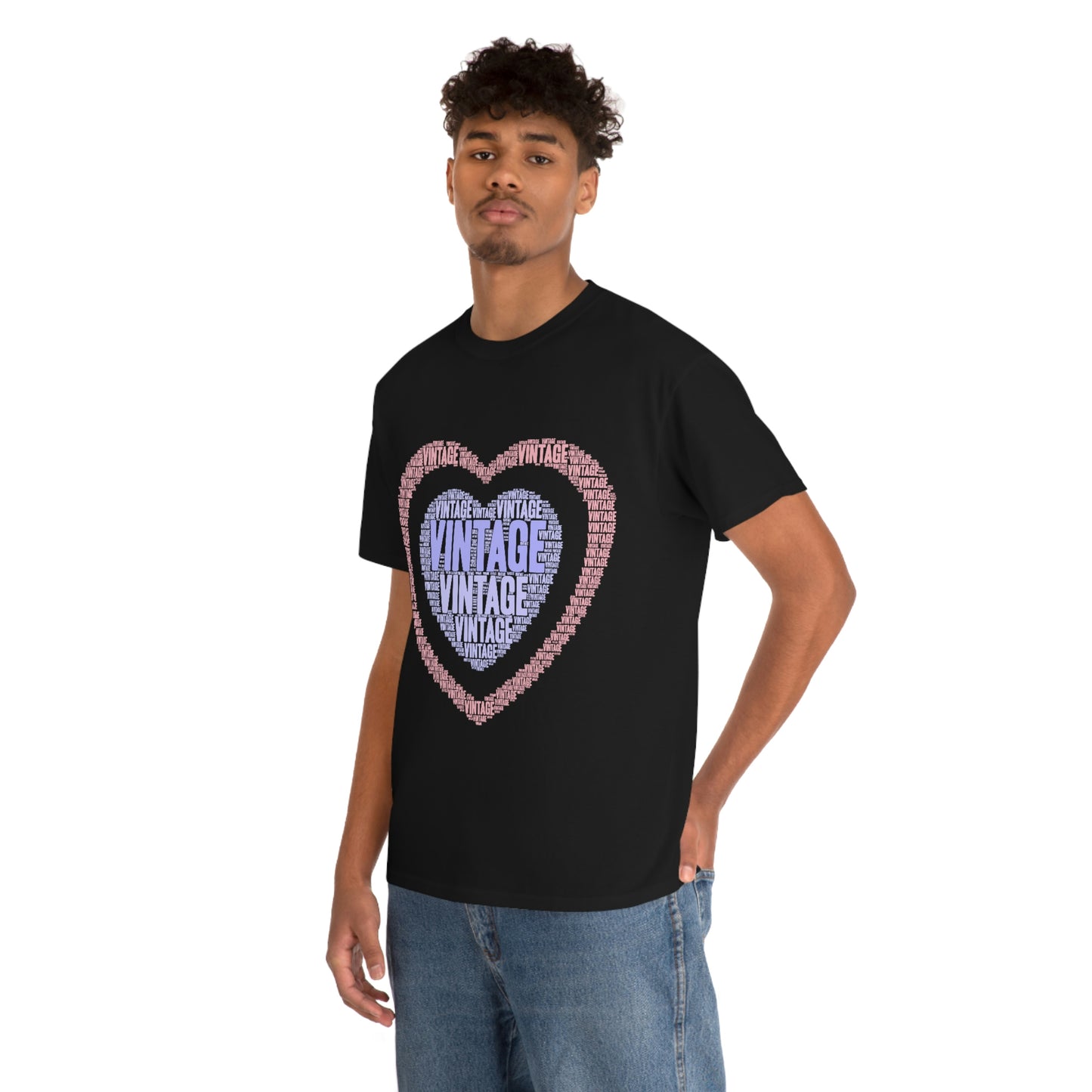 Vintage Heart -Unisex Heavy Cotton Tee