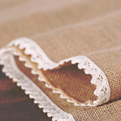 Jute Table Runner -Vintage Burlap Lace