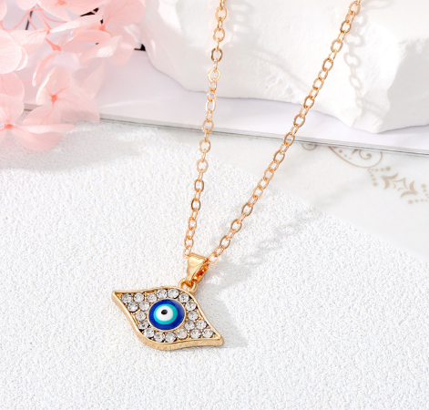 Crystal Turkish Evil Eye Necklace