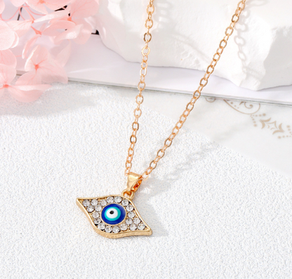 Crystal Turkish Evil Eye Necklace