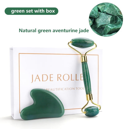 Natürlicher Rosenquarz-Jade-Roller