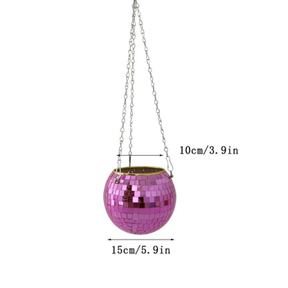 Disco Ball Flower Hanging Vase