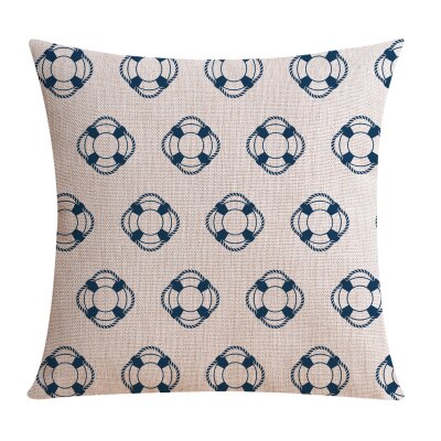 Nordic Style Mediterranean Sea Anchor Pillow Cover