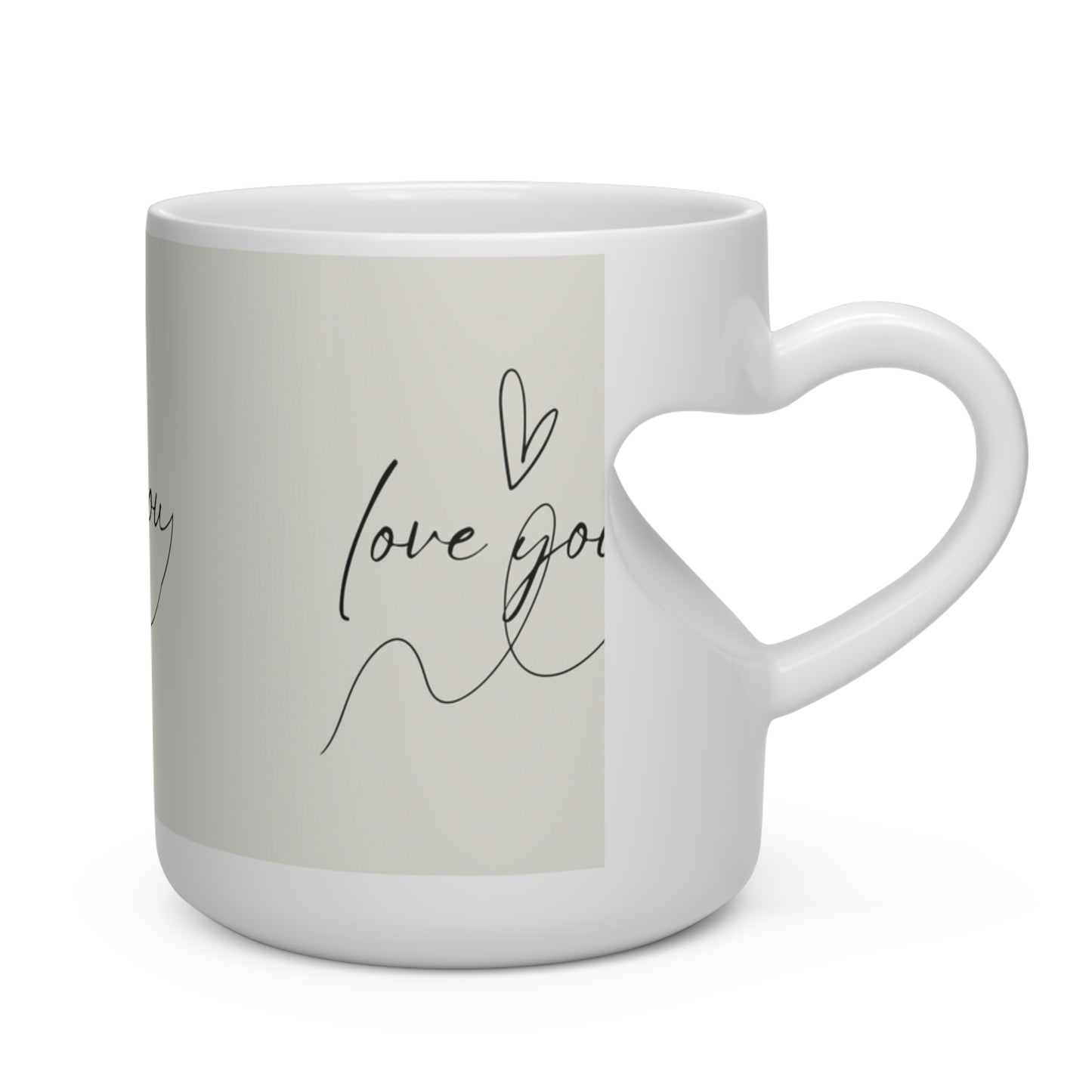 Love you- Heart Shape Mug