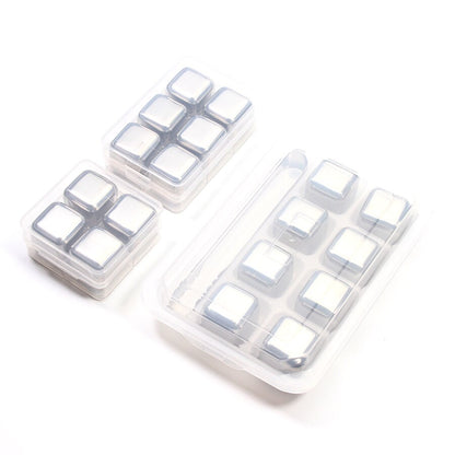 Stainless Steel Ice Cube, Reusable Chilling Stones for drinks and beverages