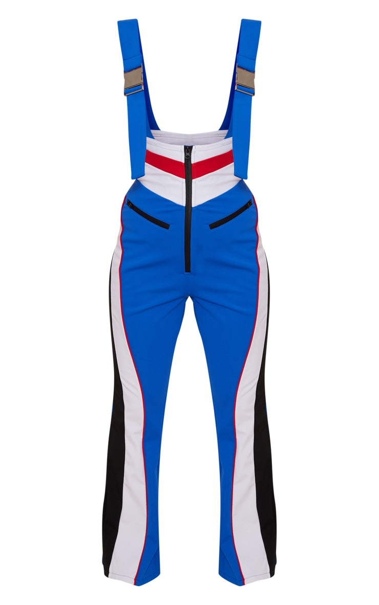 SKI Blue And Red Flare Scuba Suit