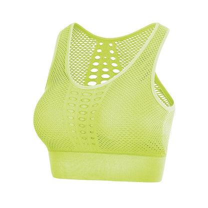 Fitness Shockproof Mesh Sports Bra