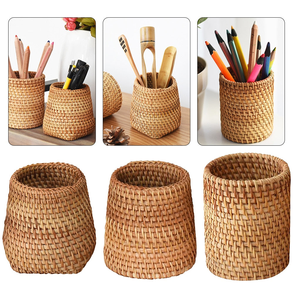 Home Storage Baskets Organizer -rattan by hand-weaving, eco-friendly