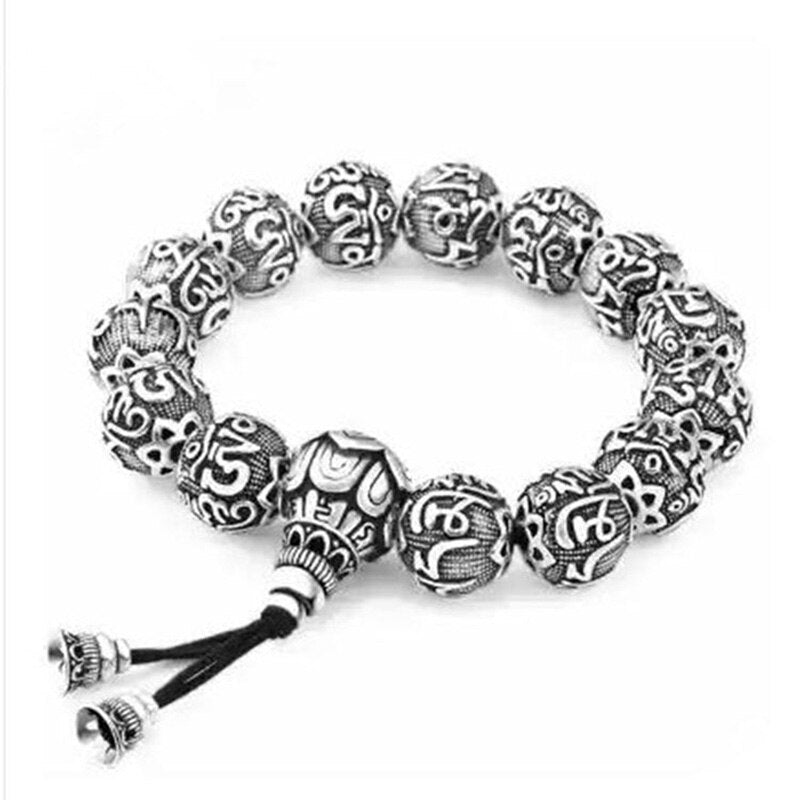 OM -Sanskrit Six Words Engraved Buddha Bracelet