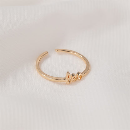 Thin Open Gold Zodiac Rings