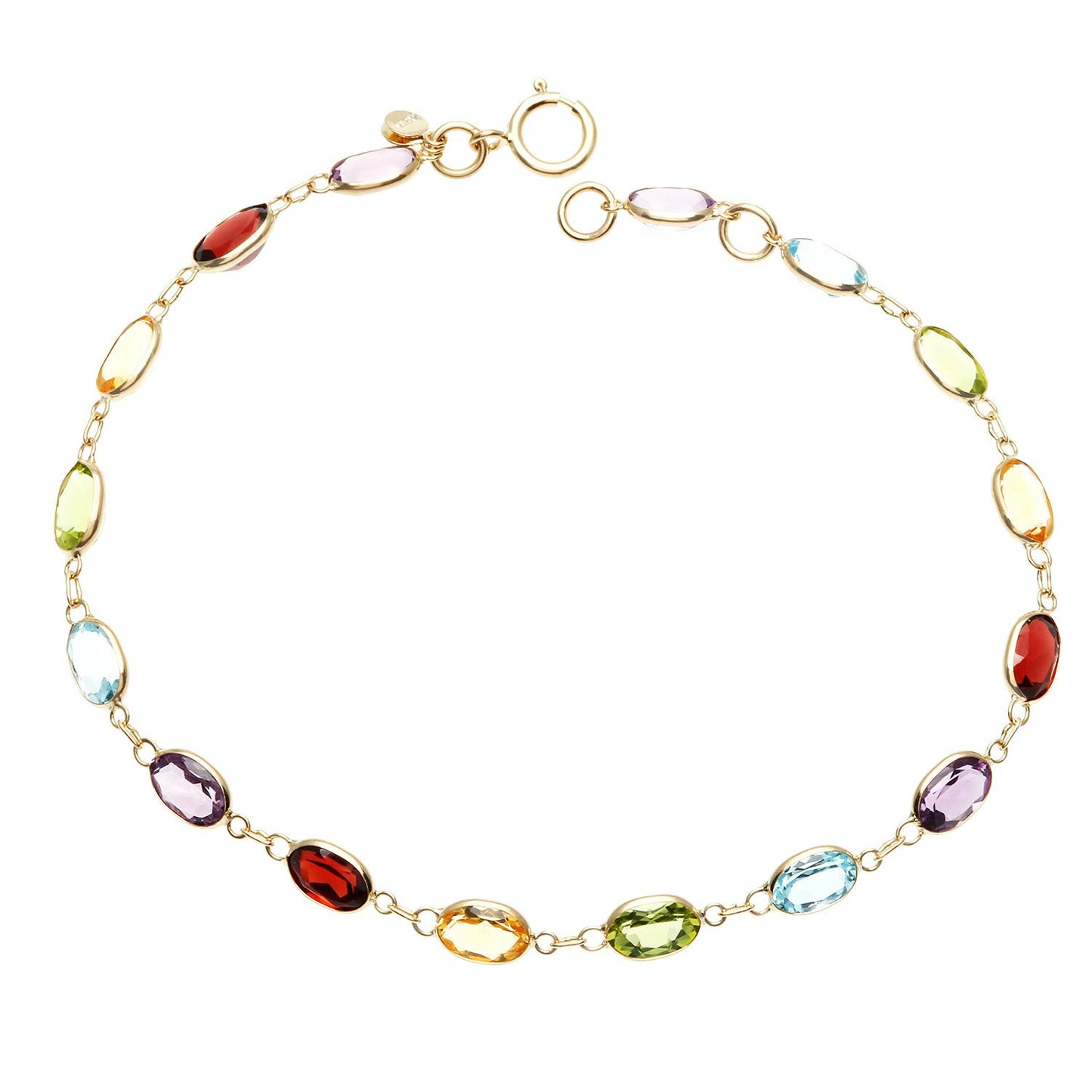 10,00 ct. Marquise-Schliff, natürliche Edelsteine, 7,8 Armband, 18 Karat Gold gefüllt