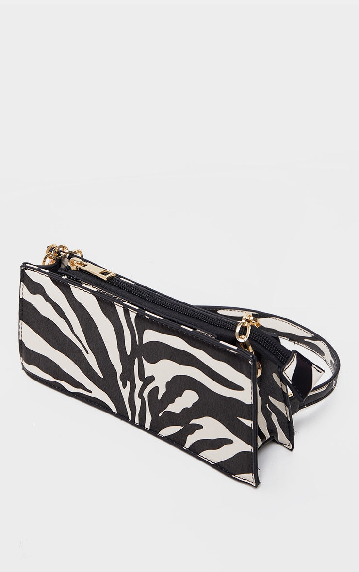 Zebra Chain Handle 90s Shoulder Bag