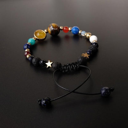 9 Planets Natural Stone Bracelet